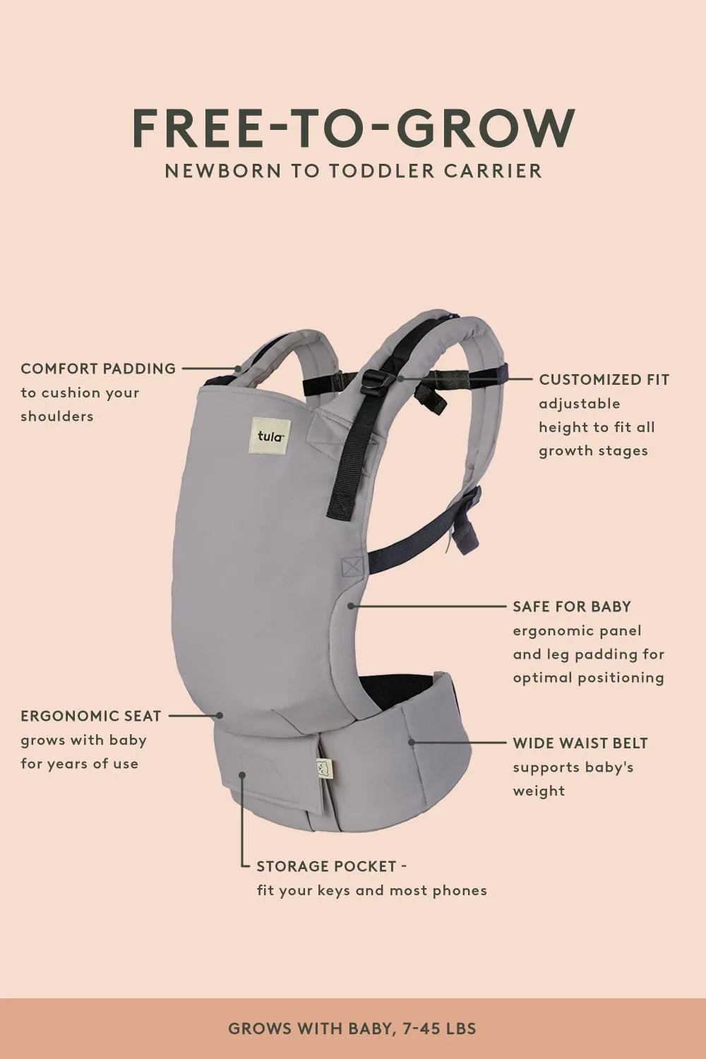 Play - Cotton Free-to-Grow Baby Carrier