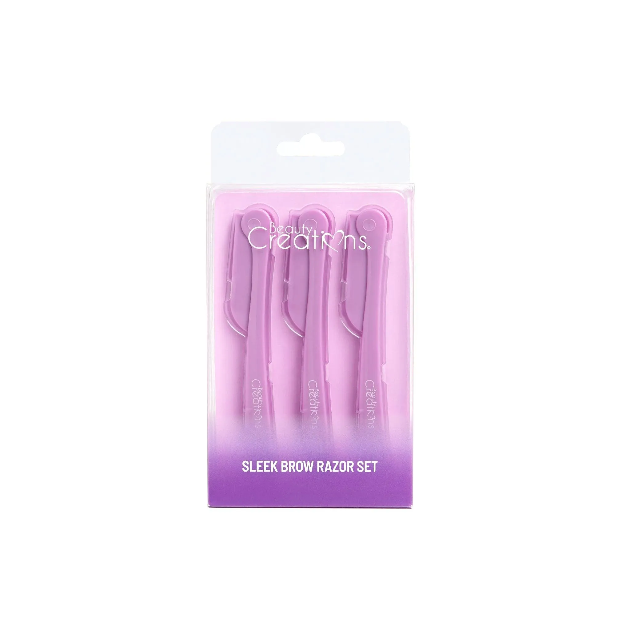 Purple Sleek and Brow Razor Set
