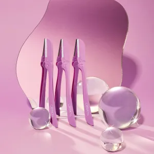Purple Sleek and Brow Razor Set