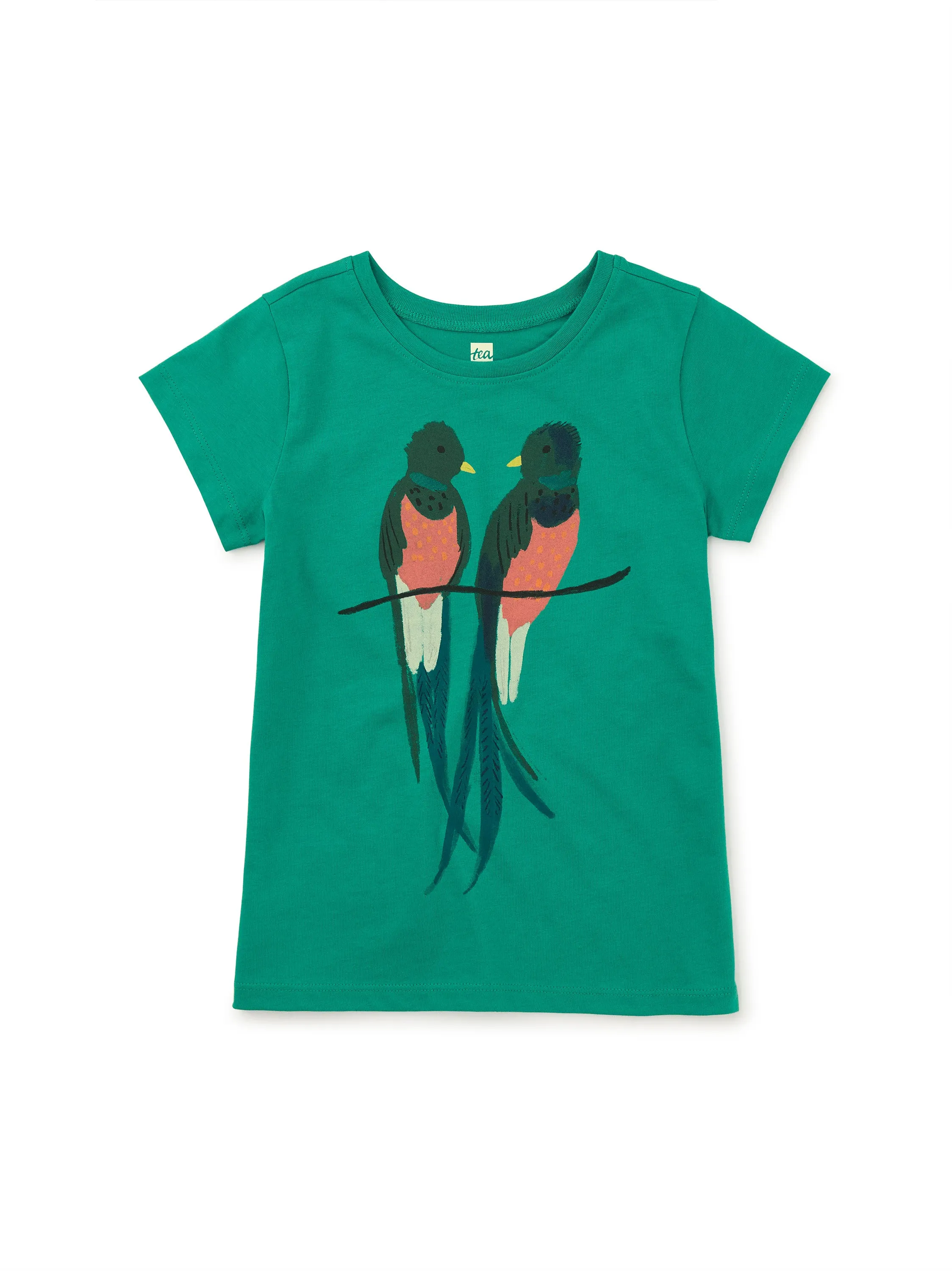Quetzal Birds Graphic Tee / Green
