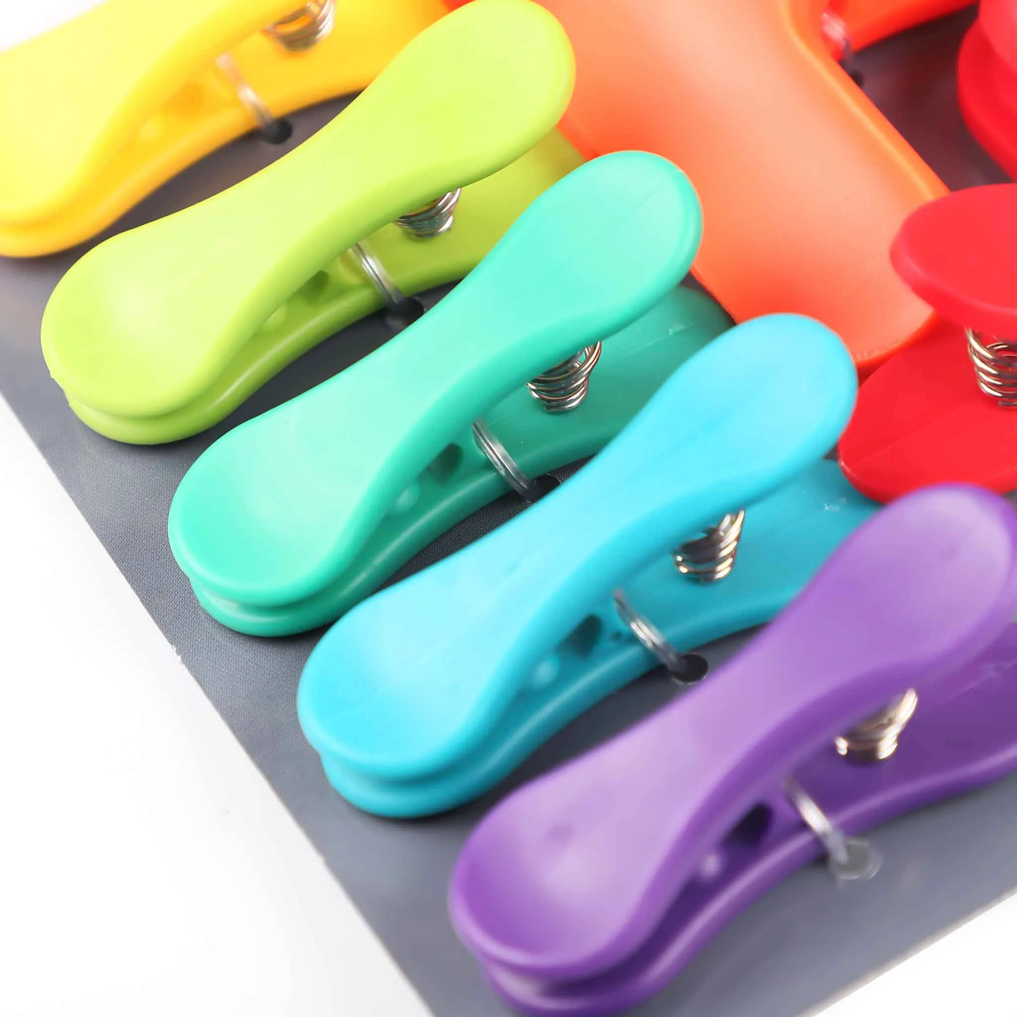 Rainbow Bag Clips 8PK