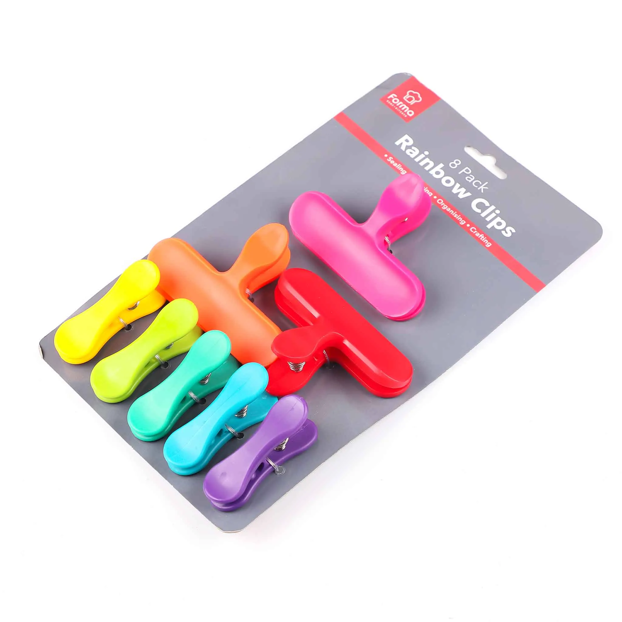 Rainbow Bag Clips 8PK