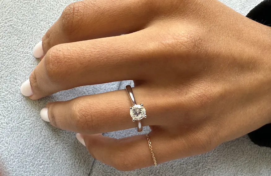 Ring Cartier 1895 Solitaire Engagement 1.09 ct GIA F VVS1 Round Diamond in Platinum