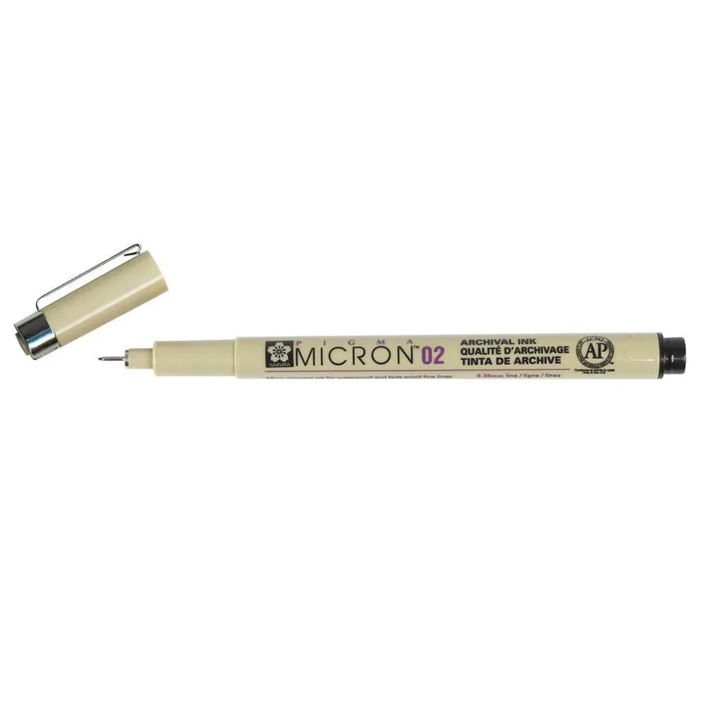 Sakura Pigma 02 Micron 0.30mm Pen, Black