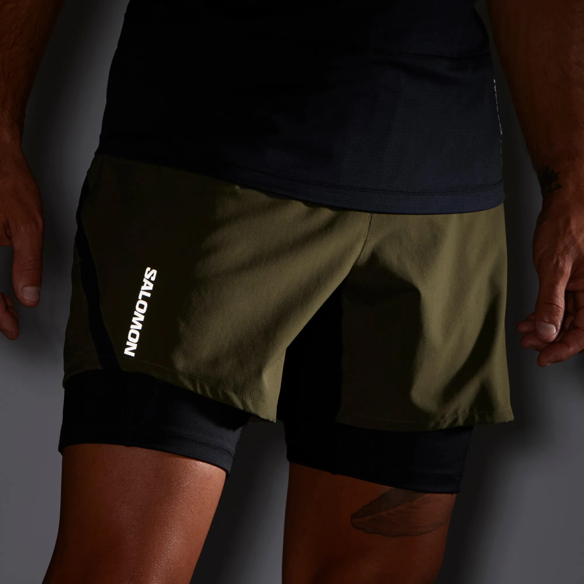 Salomon Men&#x27;s Cross Twinskin Shorts Grape Leaf | Buy Salomon Men&#x27;s Cross Twinskin Shorts Grape Leaf here | Outnorth