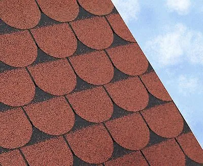 Scallop 5 Tab Bitumen Roof Felt Shingles - (2.42m2 Pack)