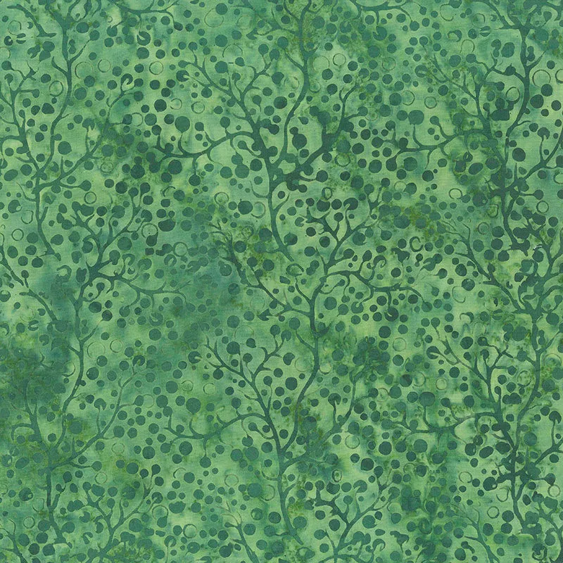 Season's Splendor Batiks - Berries Grasshopper Yardage