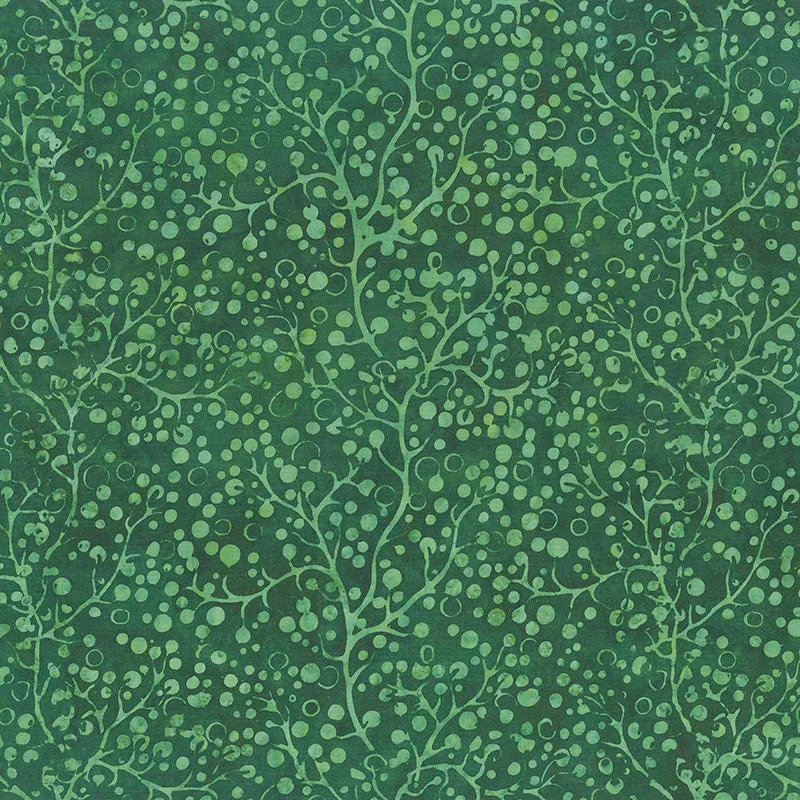 Season's Splendor Batiks - Berries Pineneedle Yardage