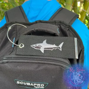 Shark Luggage Tag, Personalized Embroidered Bag Tag