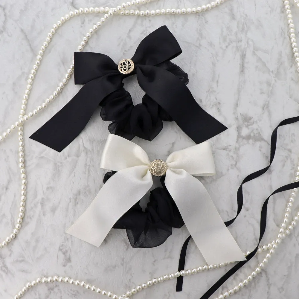 Sleek Bow Hair Scrunchie
