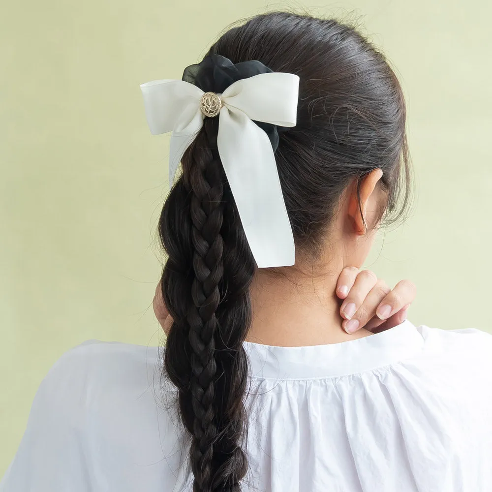 Sleek Bow Hair Scrunchie