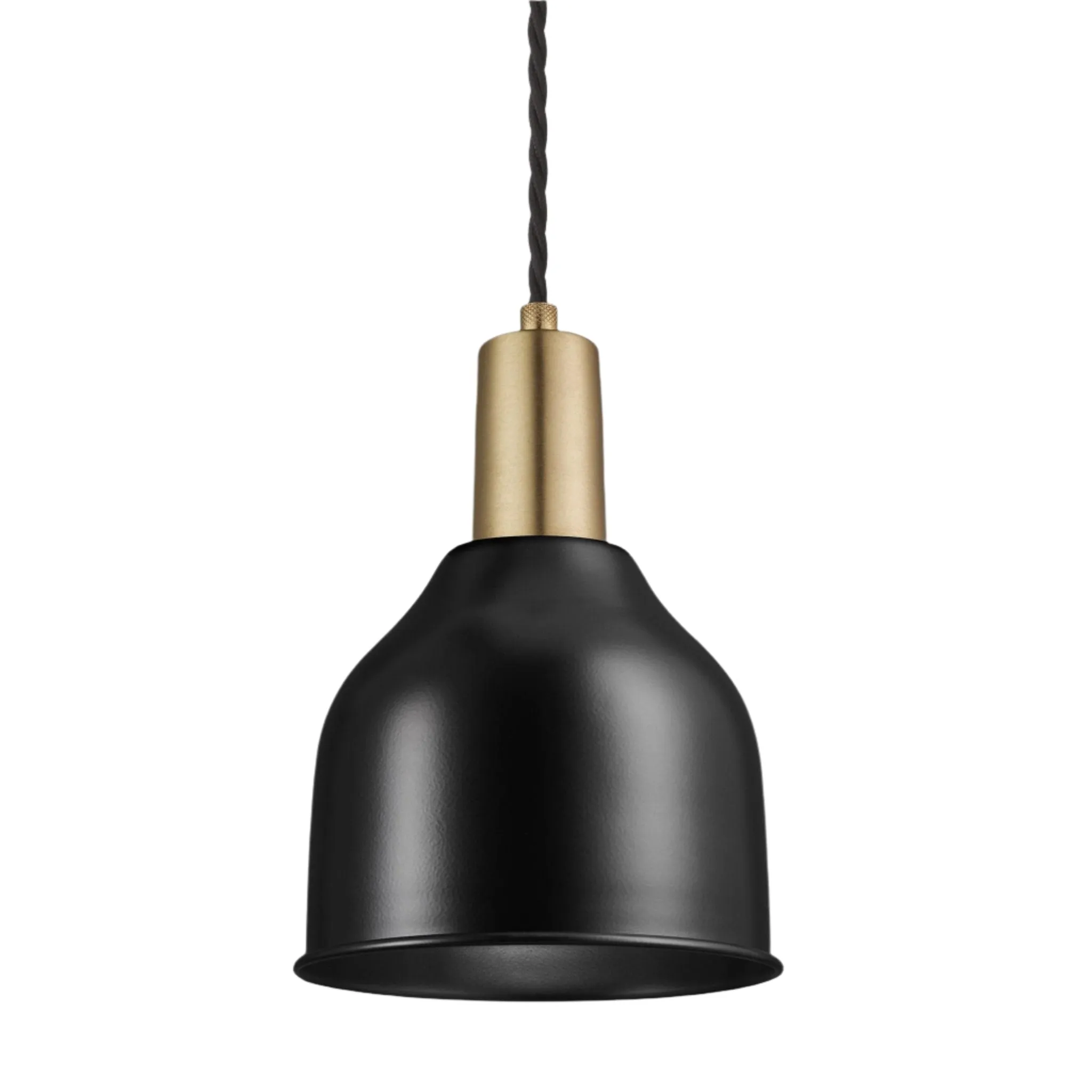Sleek Cone Pendant - 7 Inch - Black