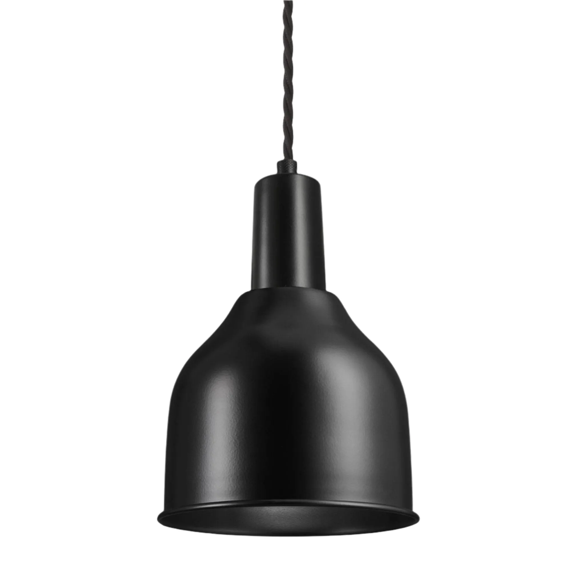 Sleek Cone Pendant - 7 Inch - Black