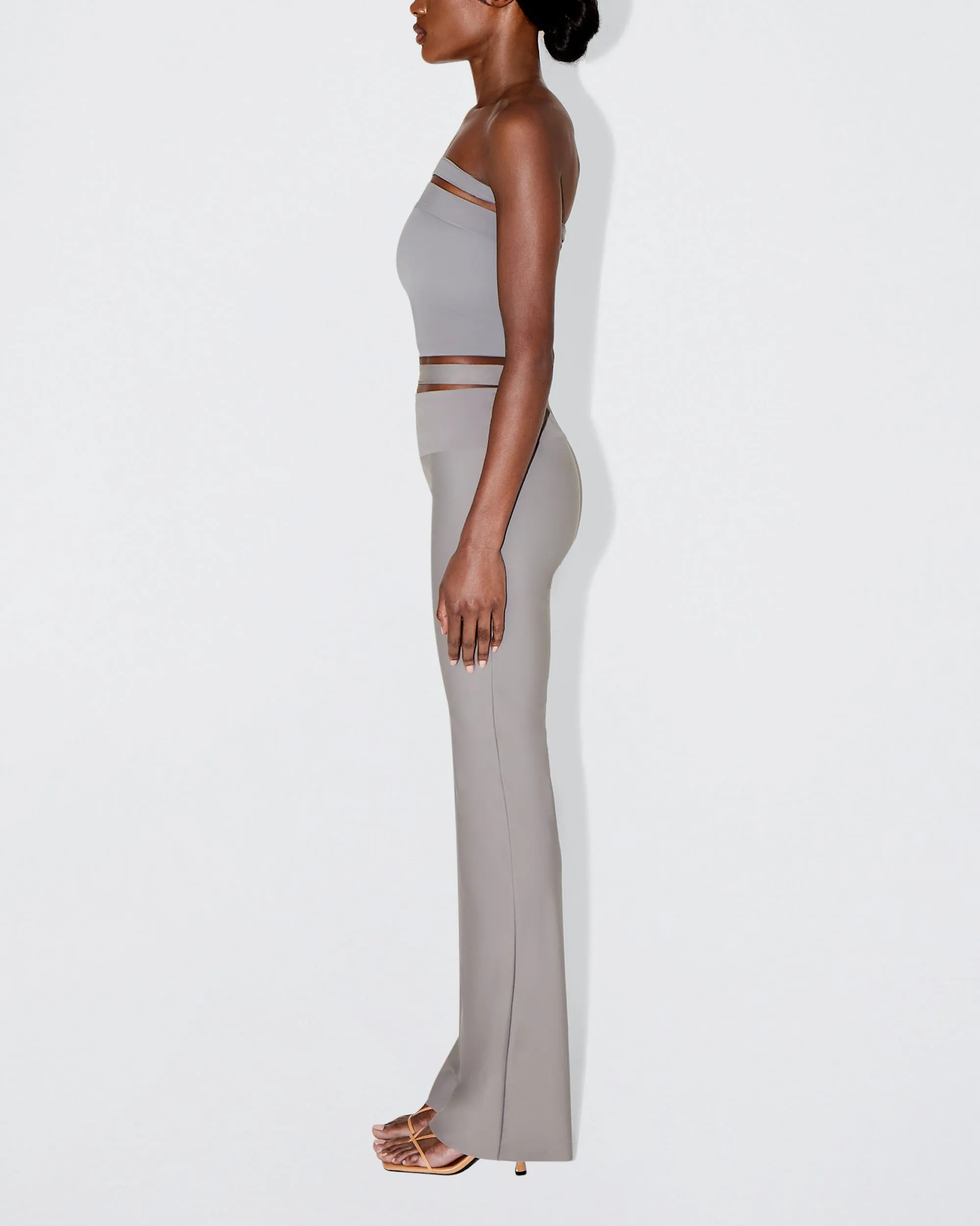 Sleek Stretch Tube Top | Steel Grey