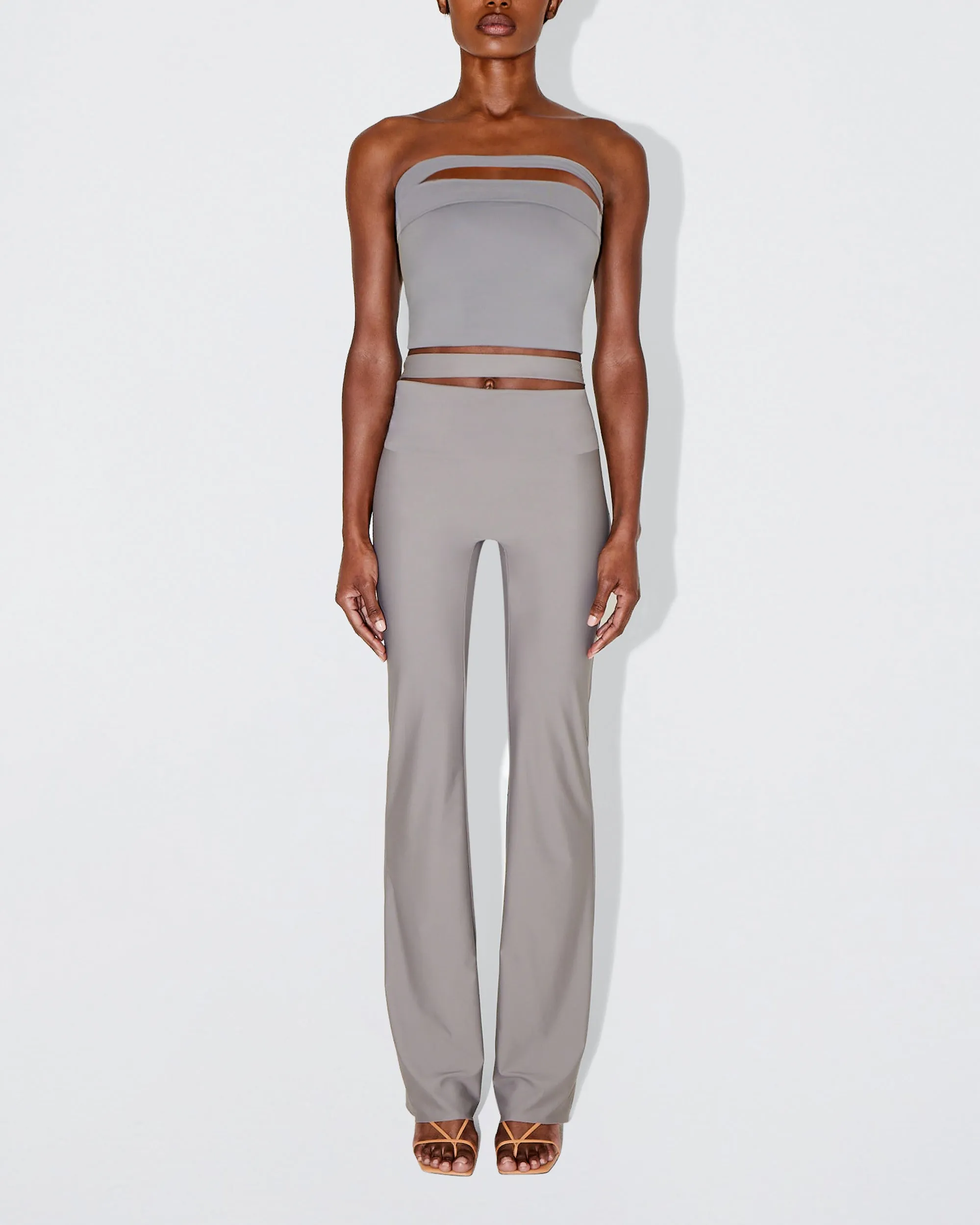 Sleek Stretch Tube Top | Steel Grey
