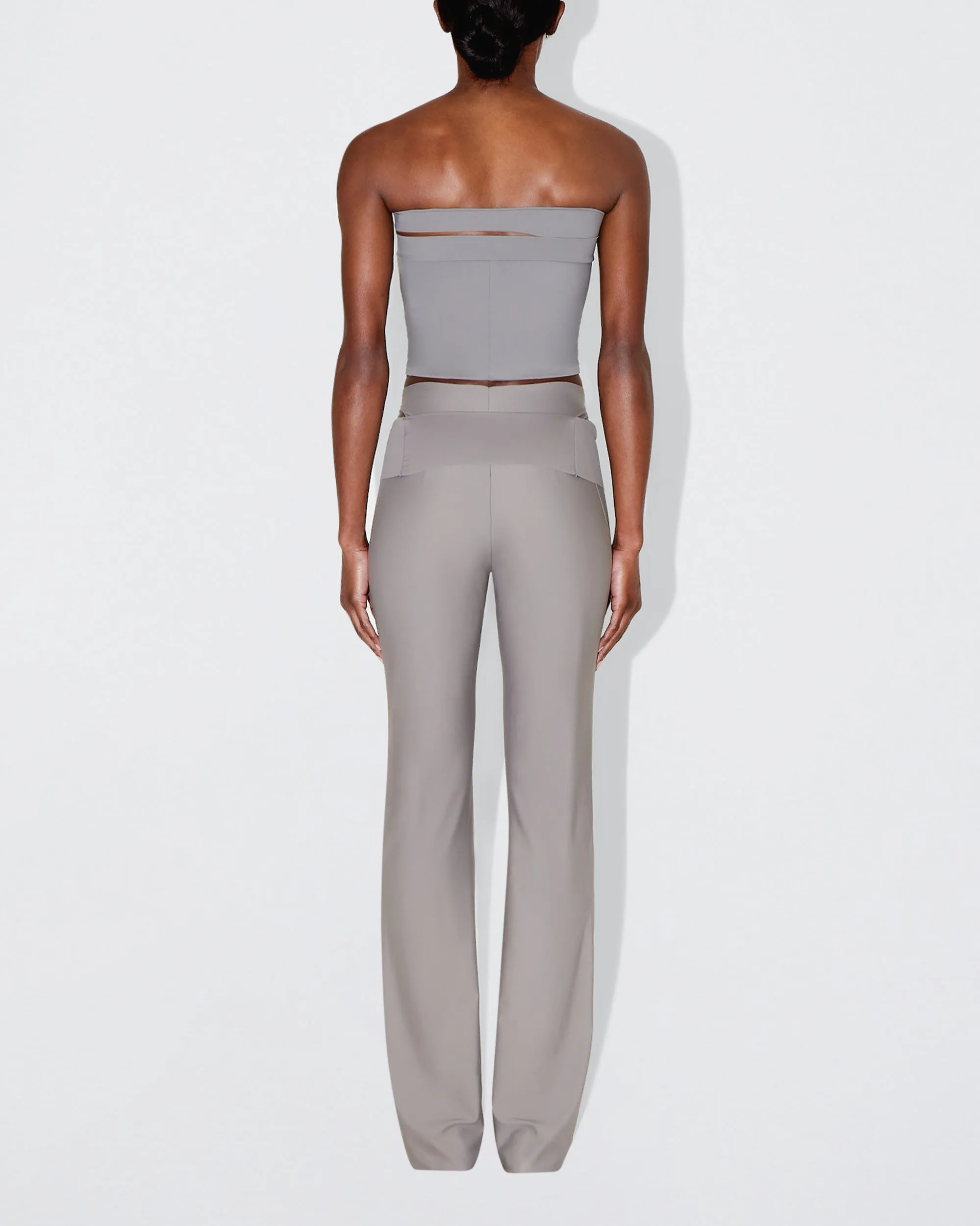 Sleek Stretch Tube Top | Steel Grey