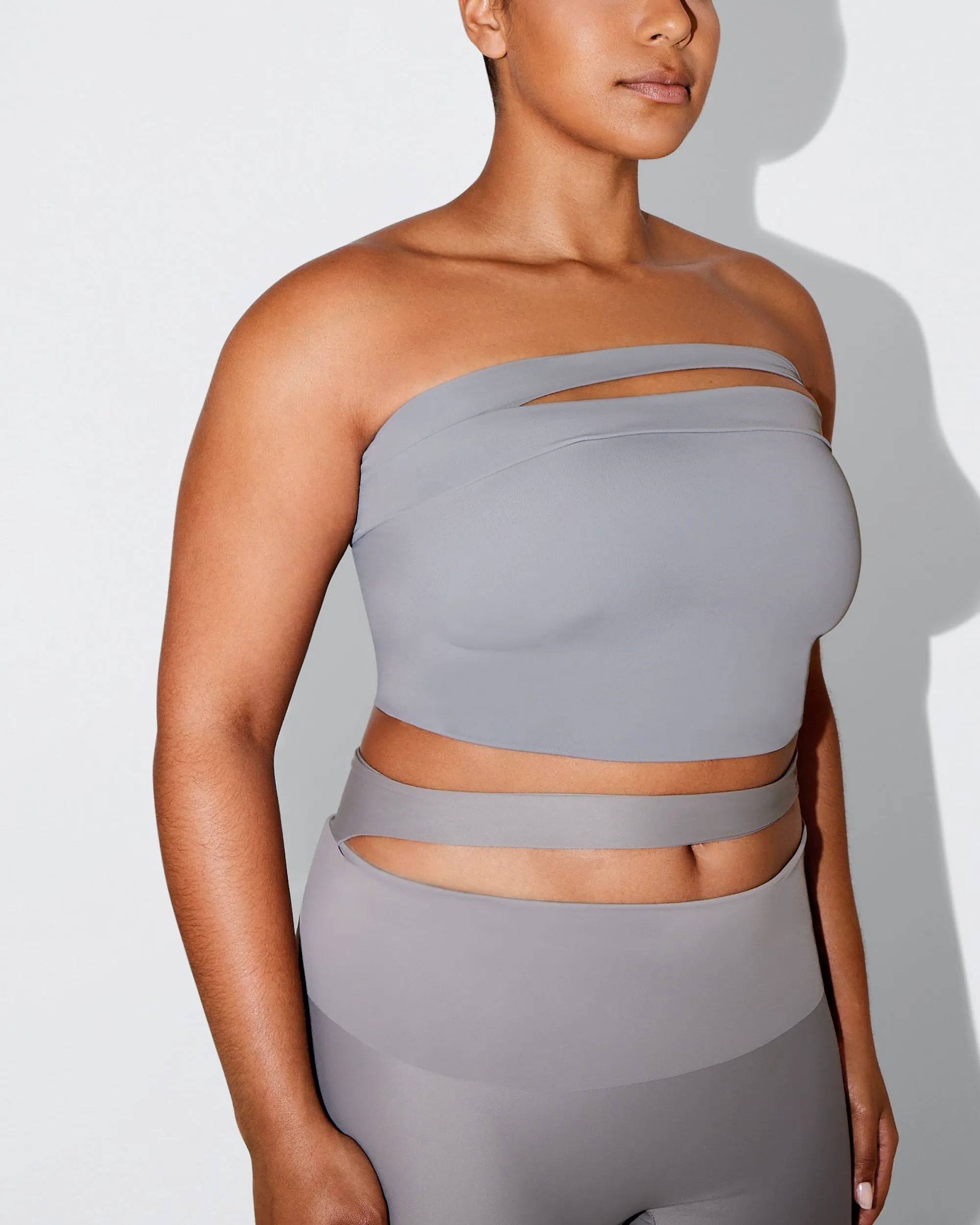 Sleek Stretch Tube Top | Steel Grey