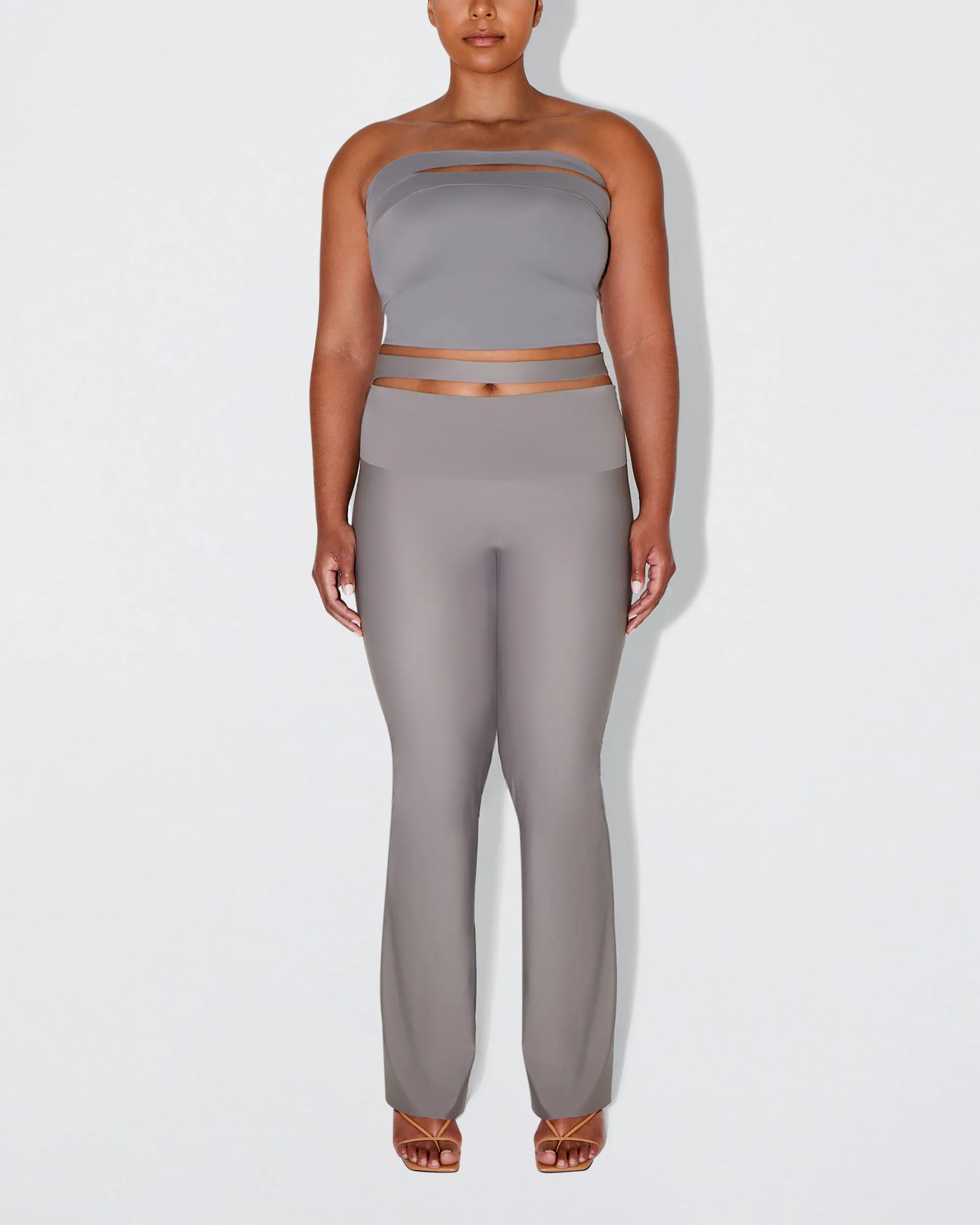 Sleek Stretch Tube Top | Steel Grey