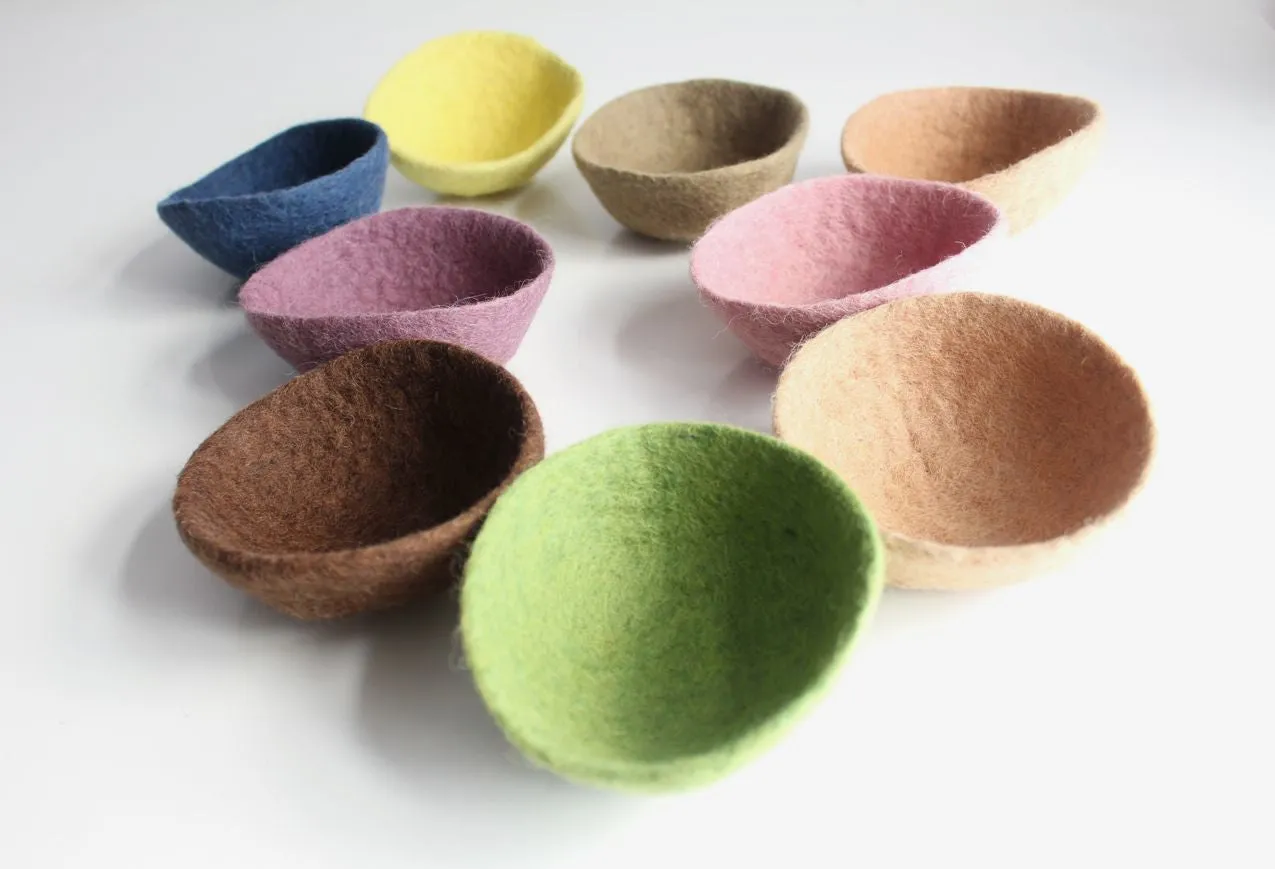 Small Felt Wool Bowls