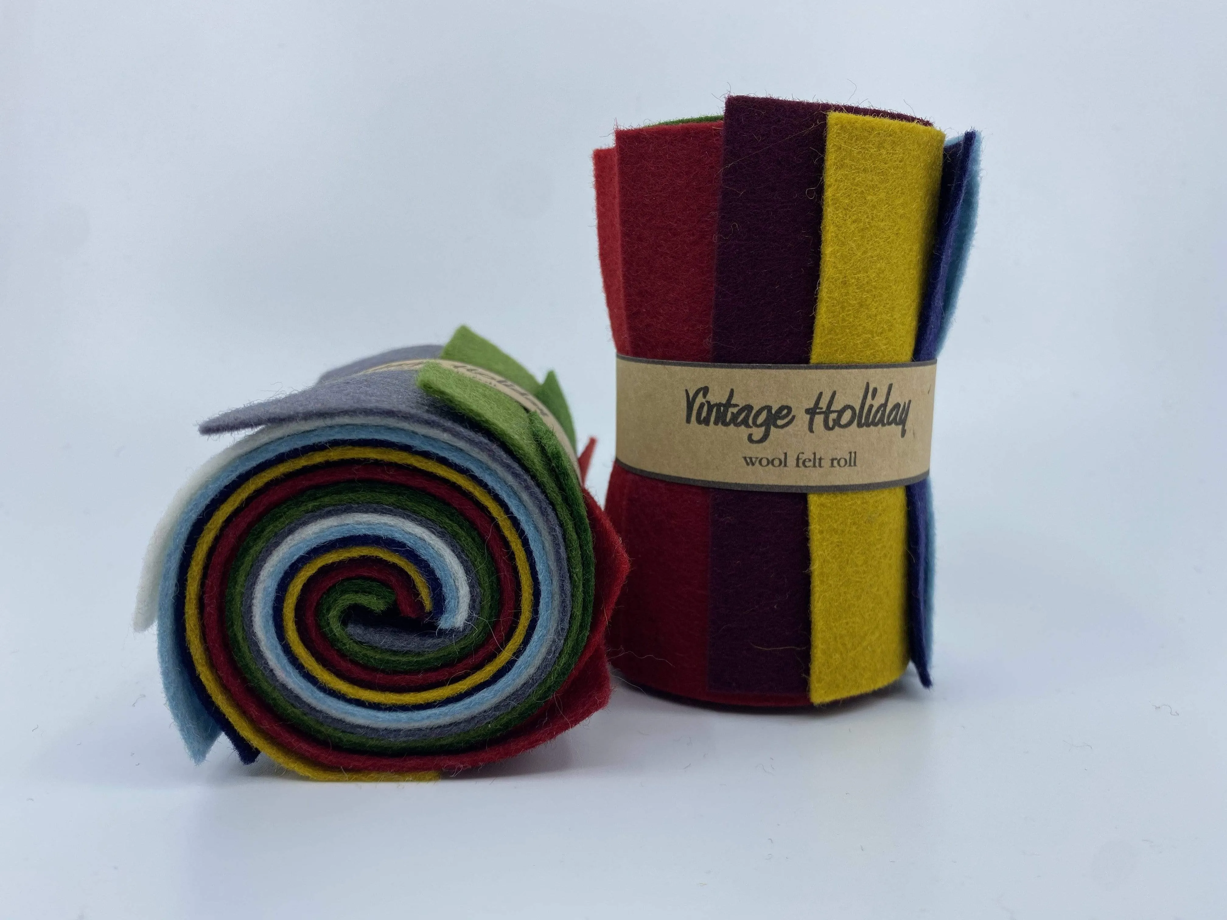 Small Wool Felt Roll - Vintage Holiday