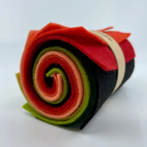 Small Wool Felt Roll - Watermelon