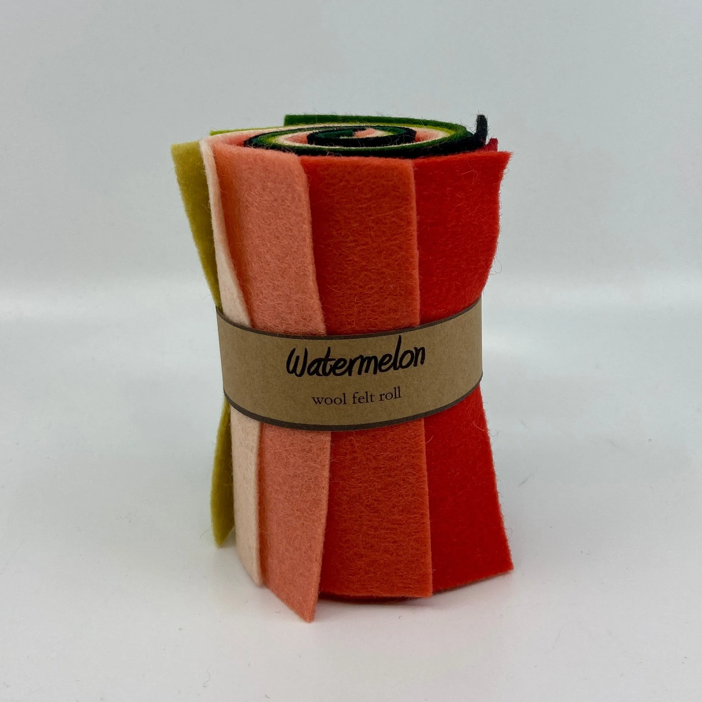Small Wool Felt Roll - Watermelon