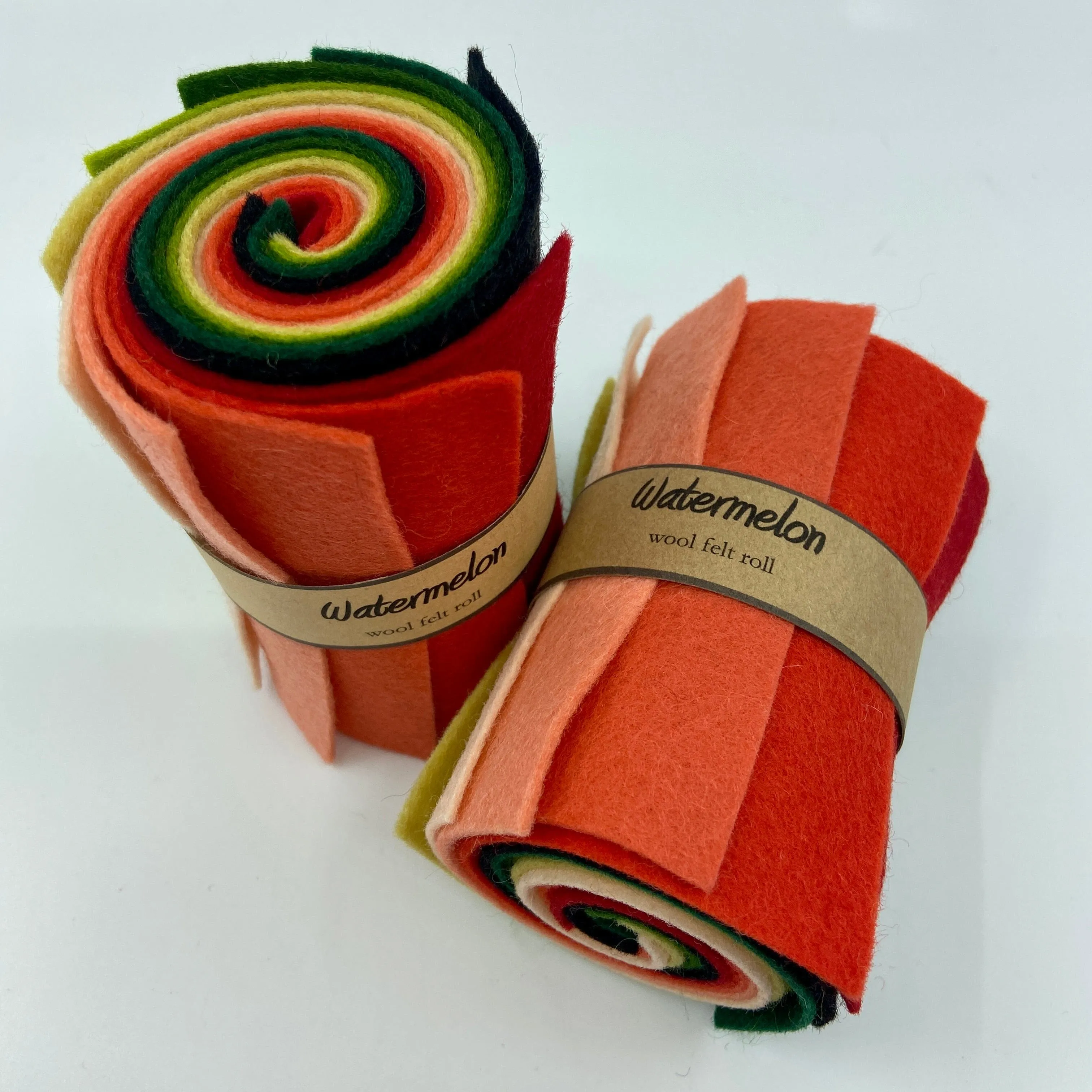 Small Wool Felt Roll - Watermelon