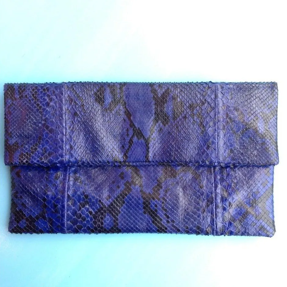 Snake Clutch - Blue