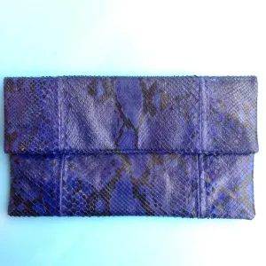 Snake Clutch - Blue