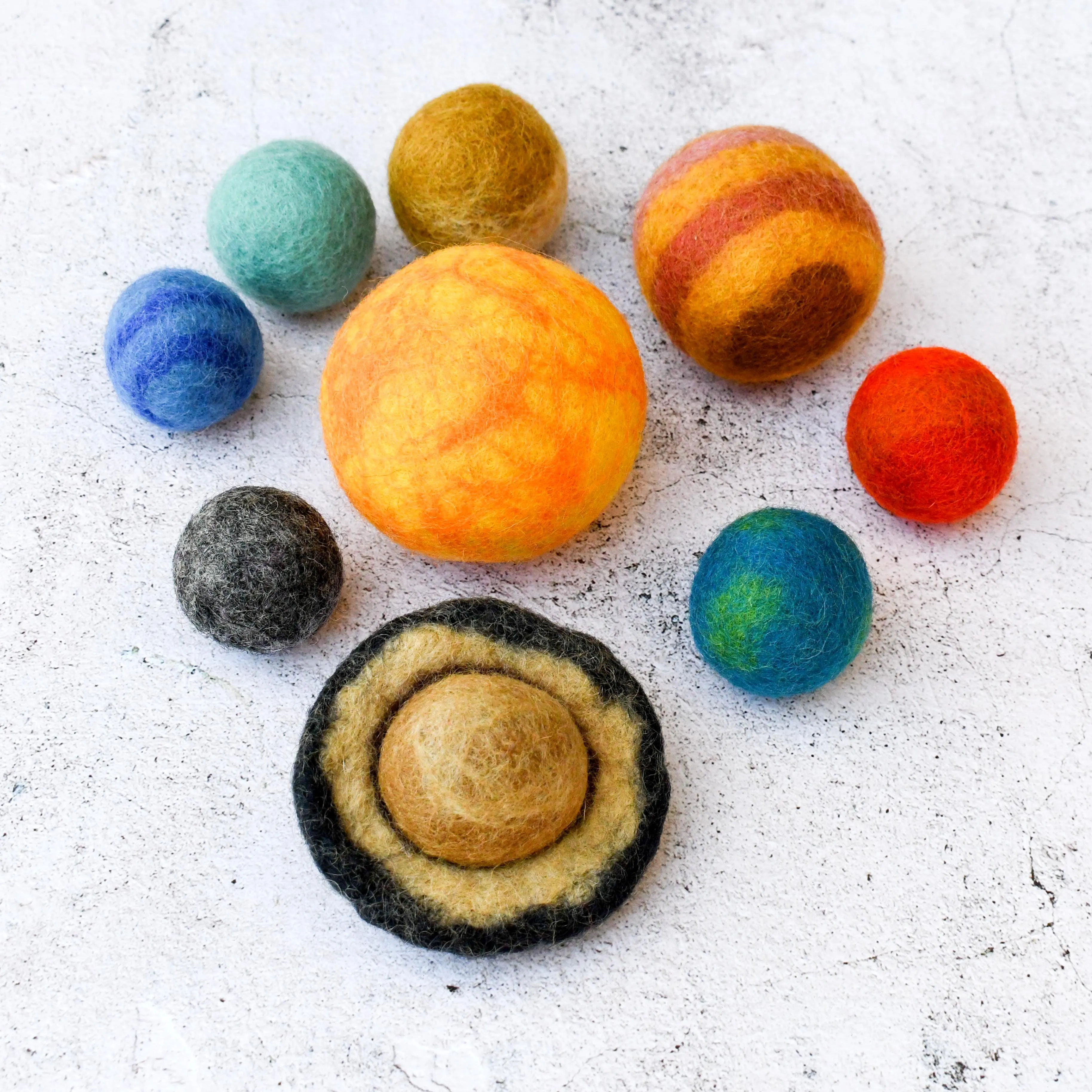 Solar System Space Felt Planets