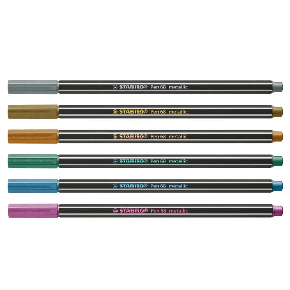 Stabilo Pen 68 Metallic 6pk