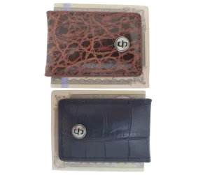 Stetson Croc Print Magnetic Money Clip