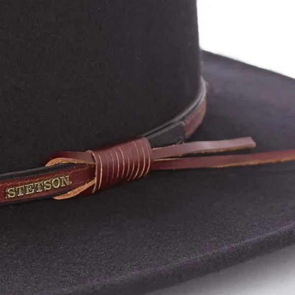 Stetson Wool Crushable Western Hat - Bozeman in Black