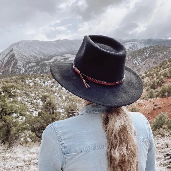 Stetson Wool Crushable Western Hat - Bozeman in Black