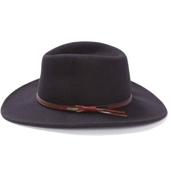 Stetson Wool Crushable Western Hat - Bozeman in Black