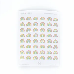 STICKERS - Cheerful Pastel Rainbow Basic Icons (YOU PICK)