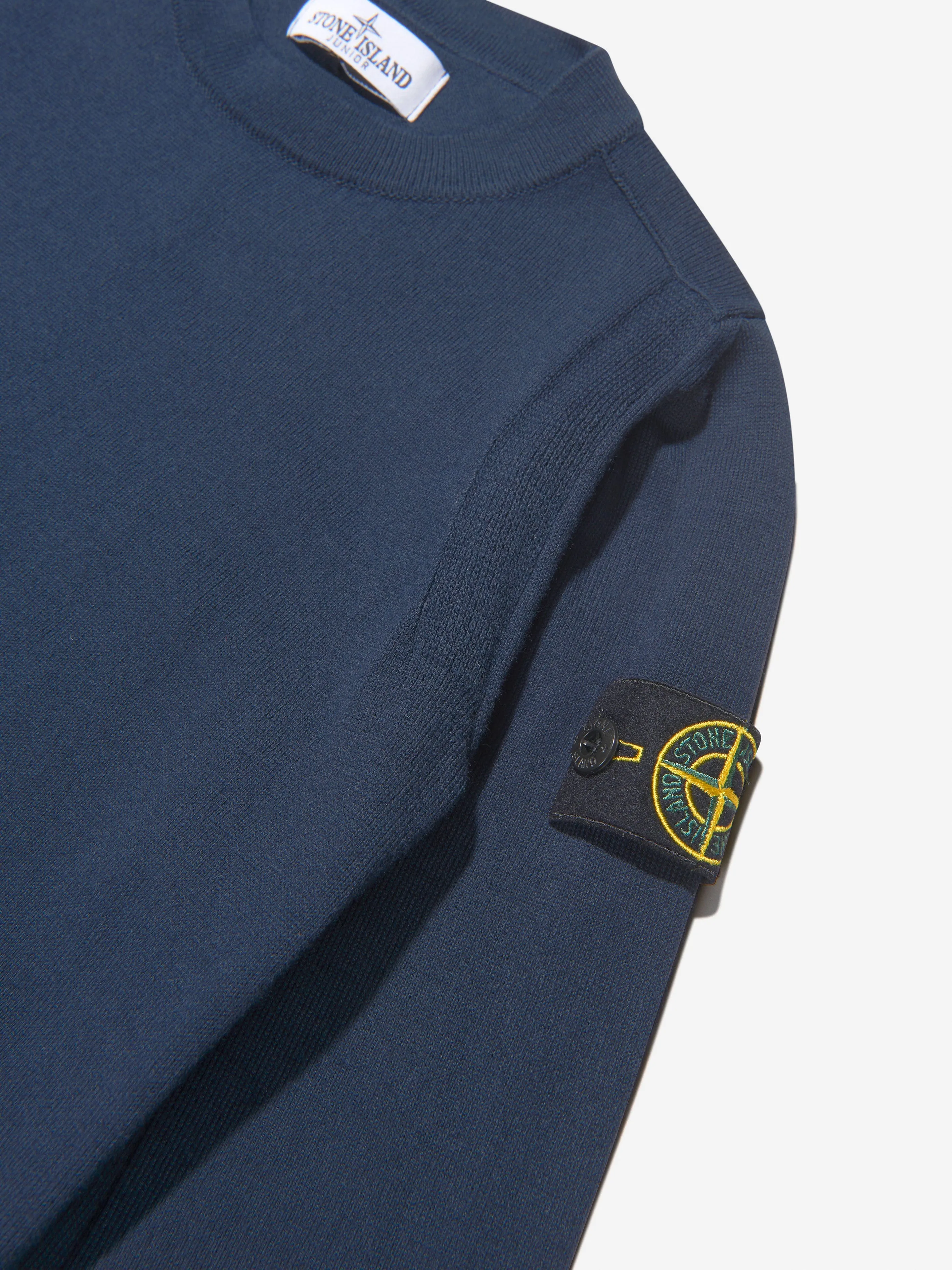 Stone Island Junior Boys Cotton Knitted Crew Neck Sweater
