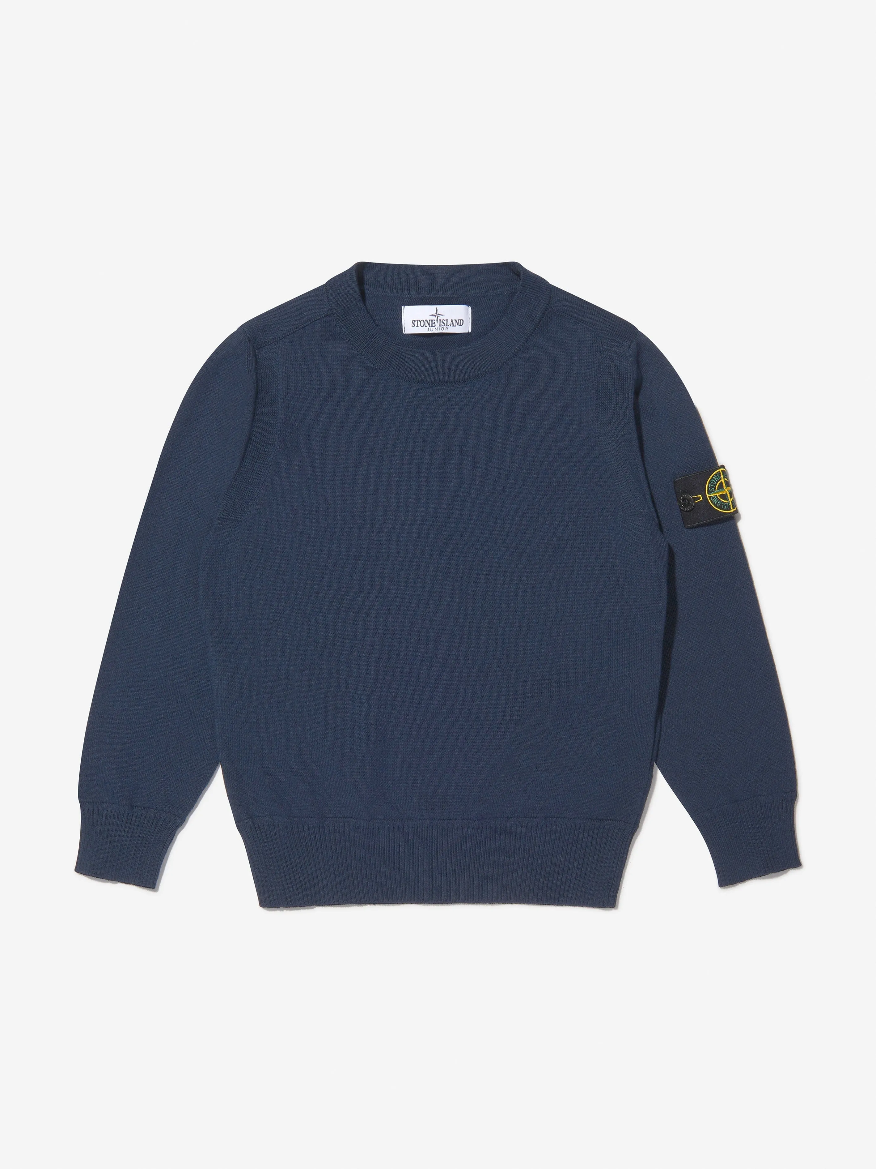 Stone Island Junior Boys Cotton Knitted Crew Neck Sweater