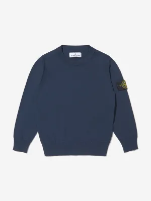 Stone Island Junior Boys Cotton Knitted Crew Neck Sweater