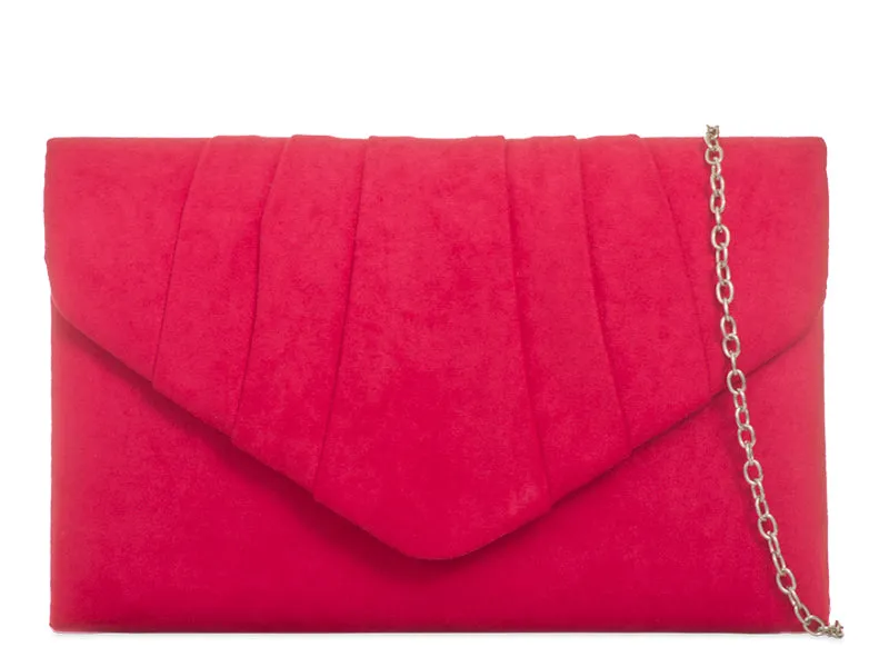 Suede Clutch Bag