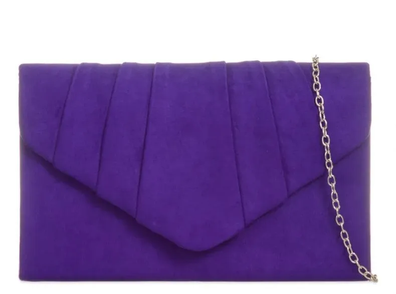Suede Clutch Bag