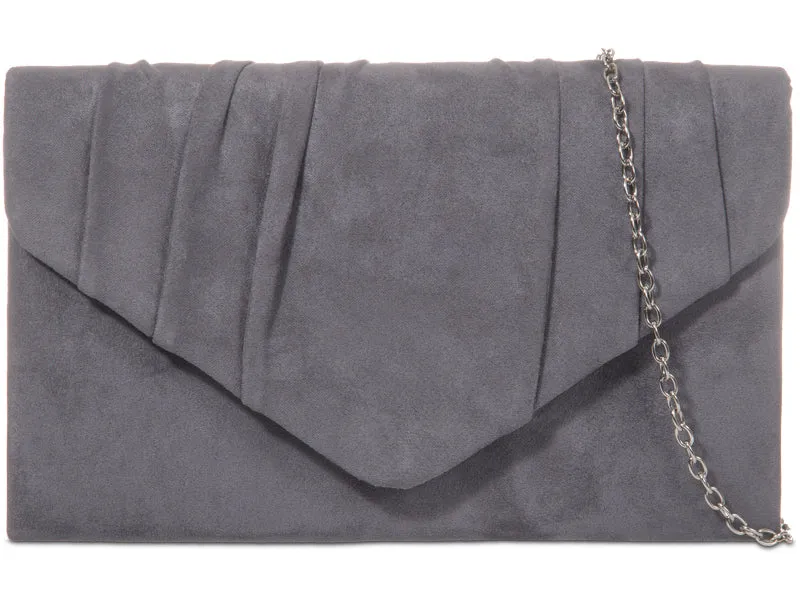 Suede Clutch Bag