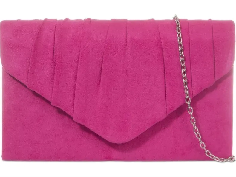 Suede Clutch Bag