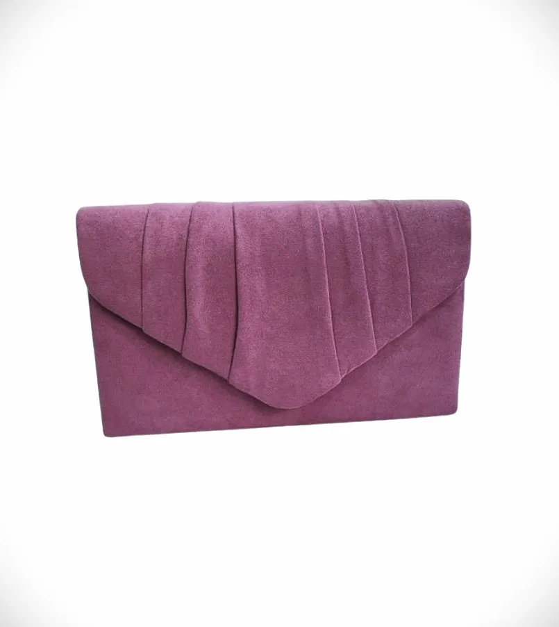 Suede Clutch Bag