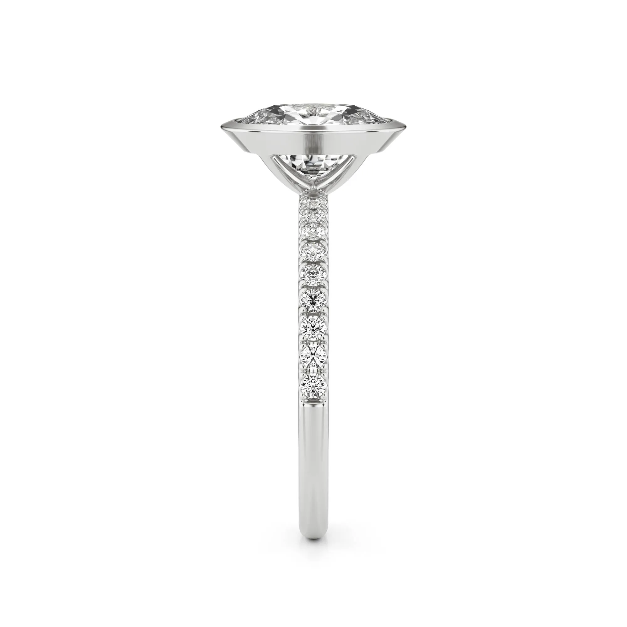 The Elongated Cushion Bezel Pavé
