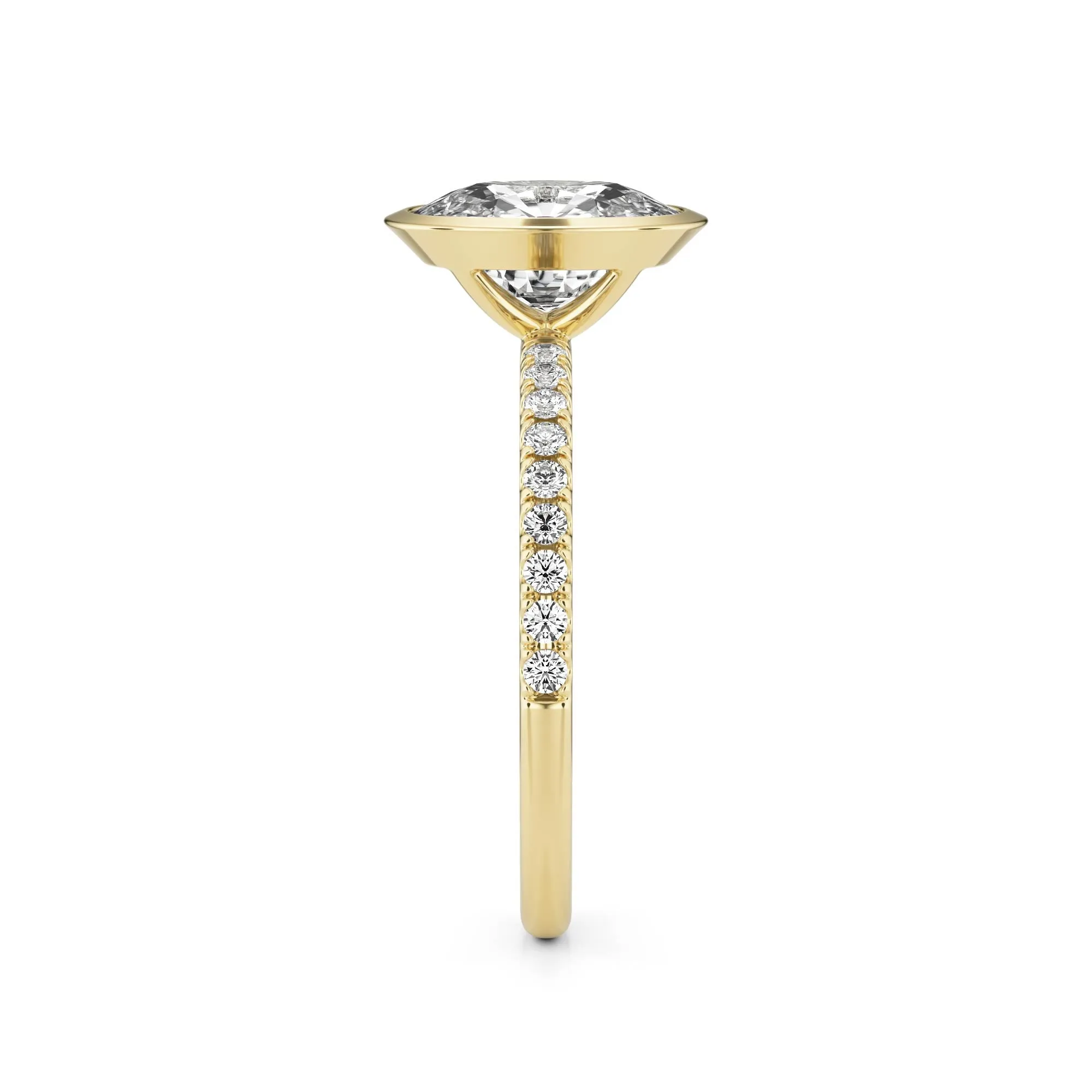 The Elongated Cushion Bezel Pavé