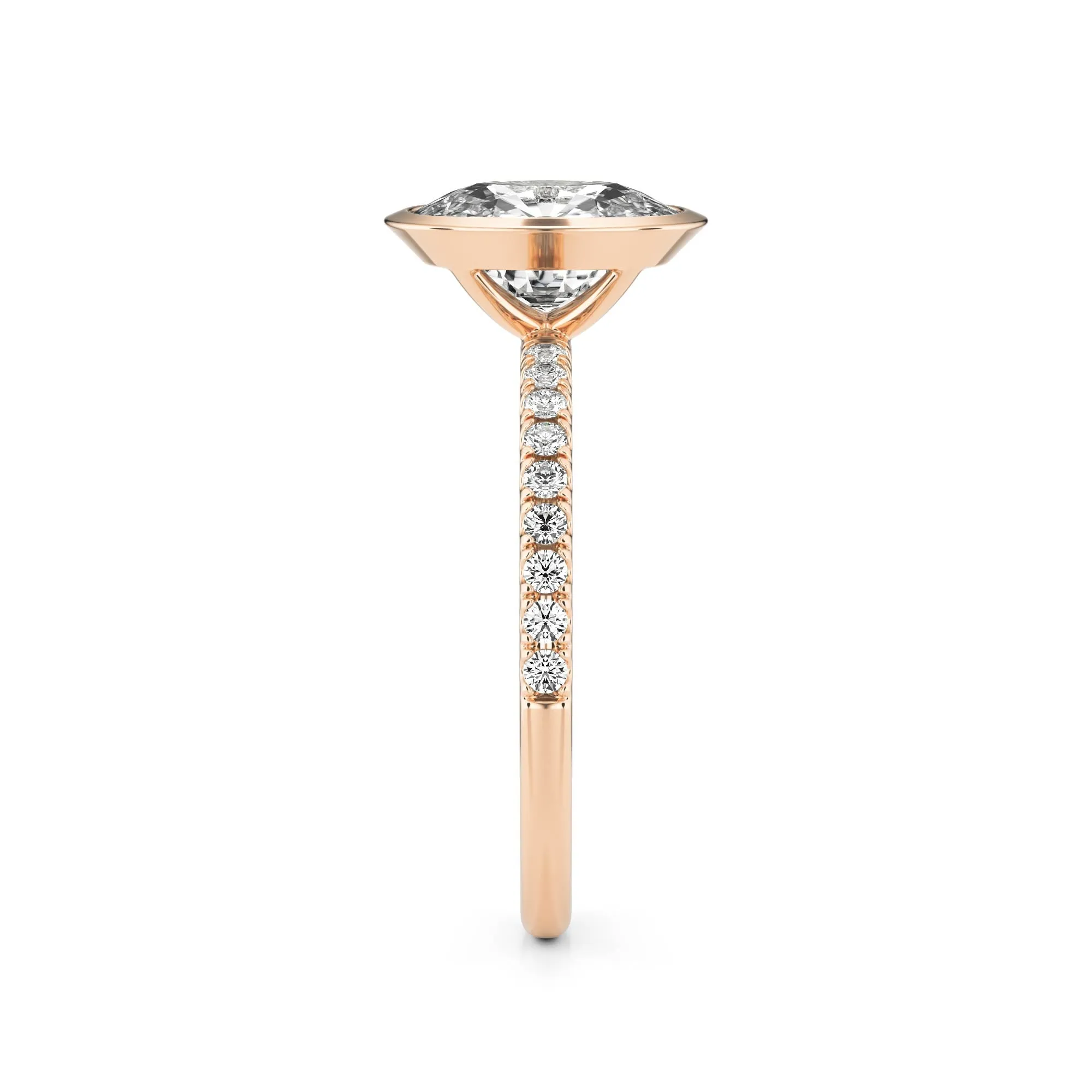 The Elongated Cushion Bezel Pavé