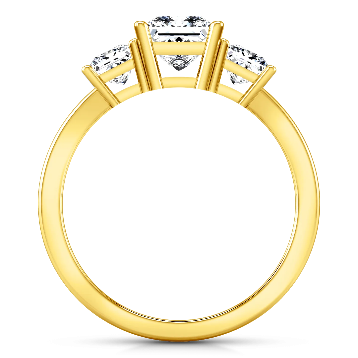 Three Stone Engagement Ring Alana 14K Yellow Gold