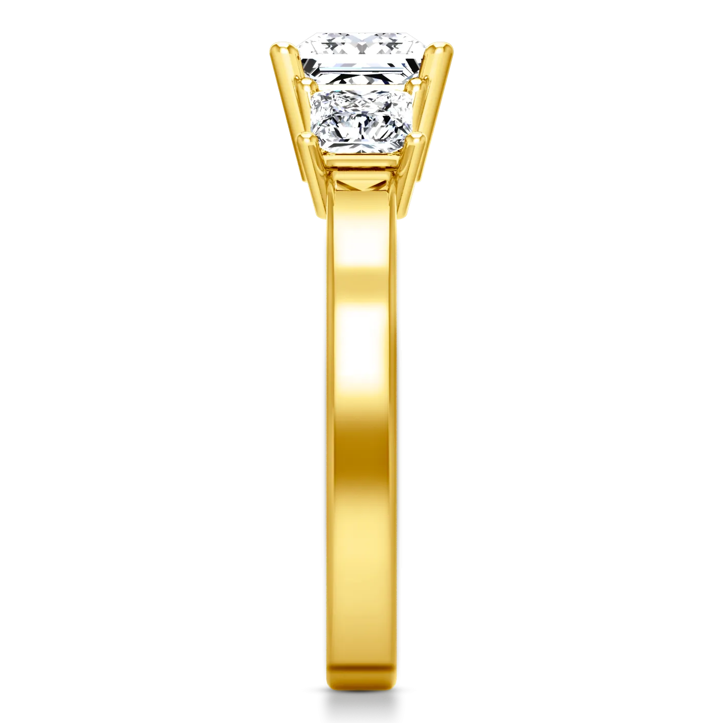 Three Stone Engagement Ring Alana 14K Yellow Gold