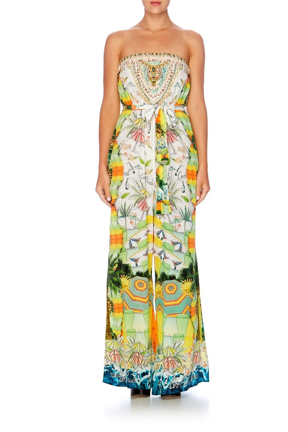 TIE WAIST STRAPLESS JUMPSUIT SUNDOWNERS